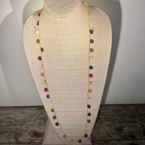 Classic Flower Medium Crochet Necklace