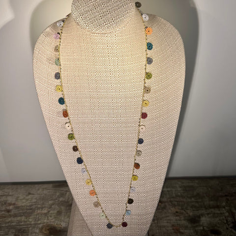 Classic Flower Medium Crochet Necklace
