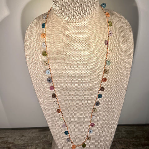 Classic Flower Medium Crochet Necklace