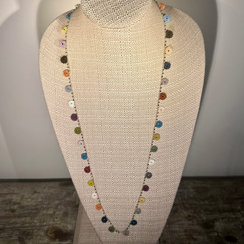 Classic Flower Medium Crochet Necklace