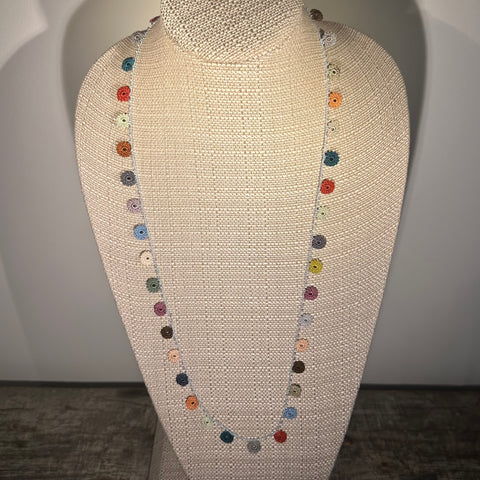 Classic Flower Medium Crochet Necklace