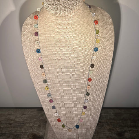 Classic Flower Medium Crochet Necklace