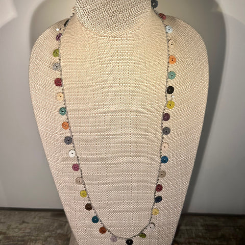 Classic Flower Medium Crochet Necklace