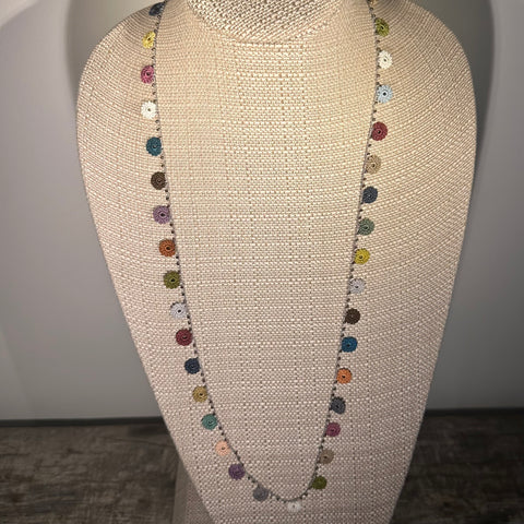 Classic Flower Medium Crochet Necklace