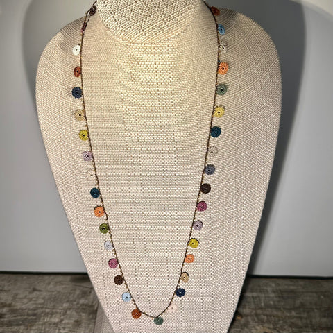 Classic Flower Medium Crochet Necklace