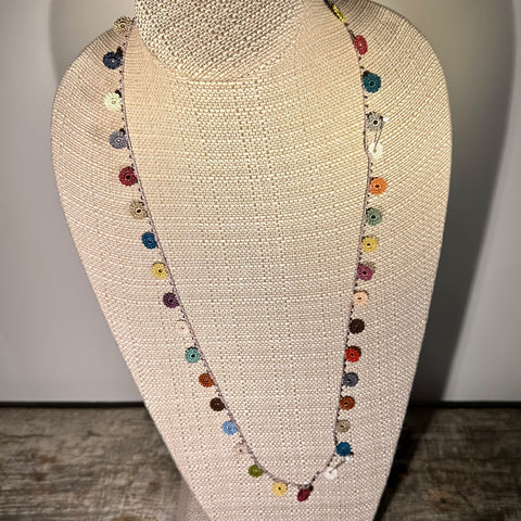 Classic Flower Medium Crochet Necklace