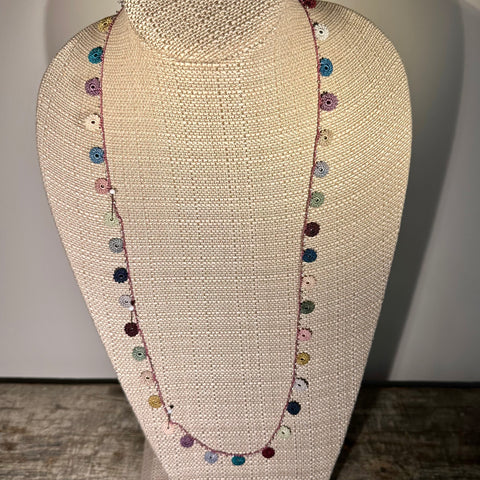 Classic Flower Medium Crochet Necklace