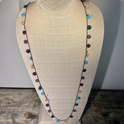 Classic Flower Medium Crochet Necklace