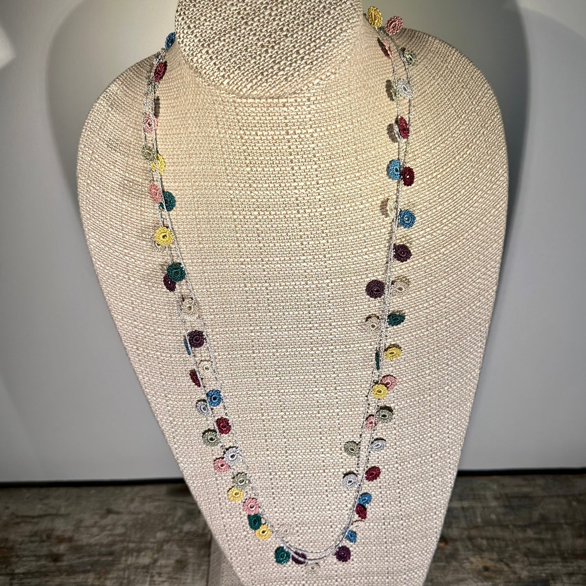 Classic Flower Long Crochet Necklace