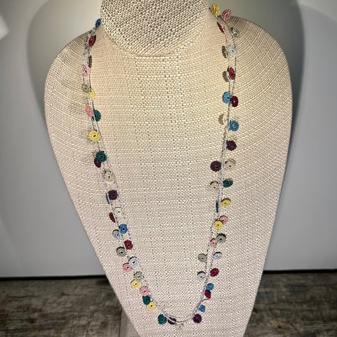 Classic Flower Long Crochet Necklace