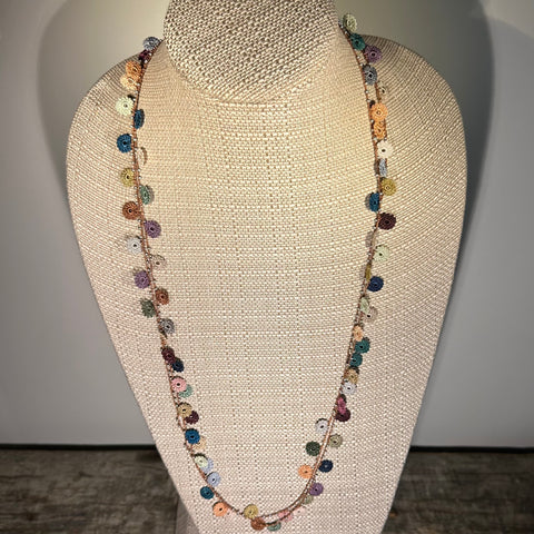 Classic Flower Long Crochet Necklace