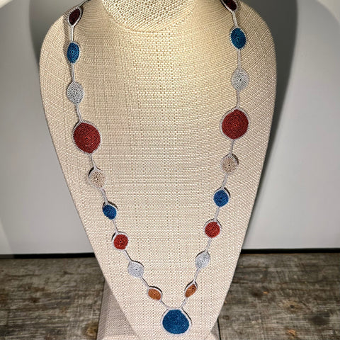 Circles Crochet Necklace, Clasp