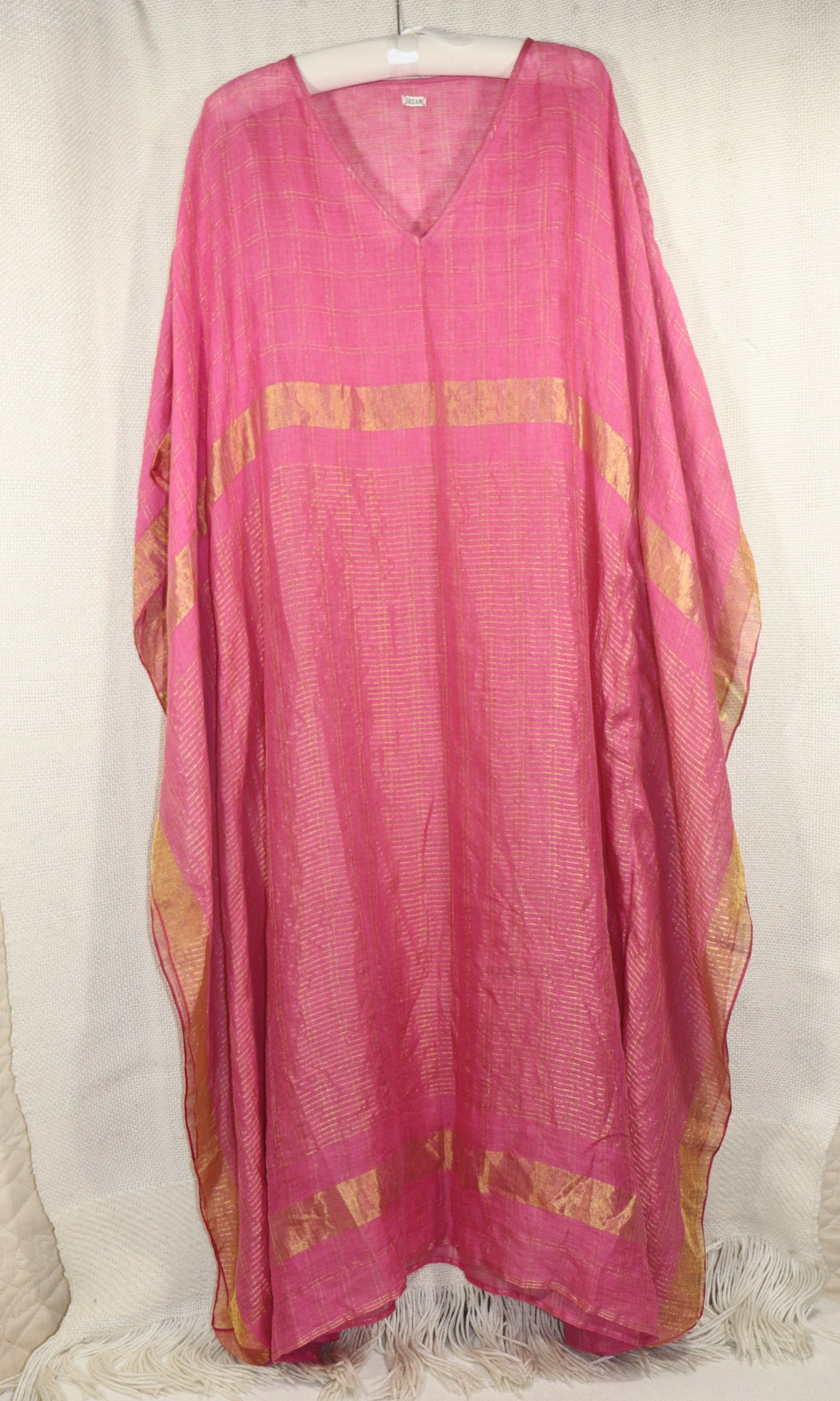 Fucsia Pink and Golden Thread