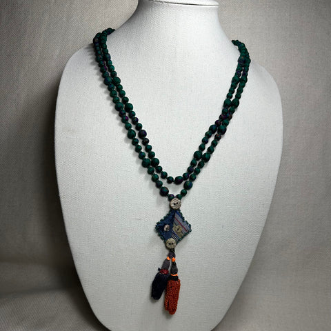 Double Strand, small beads Silk Necklace