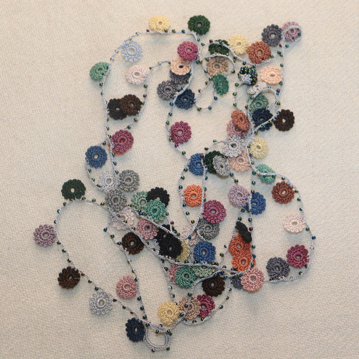 Crew Grey and multicolor flowers