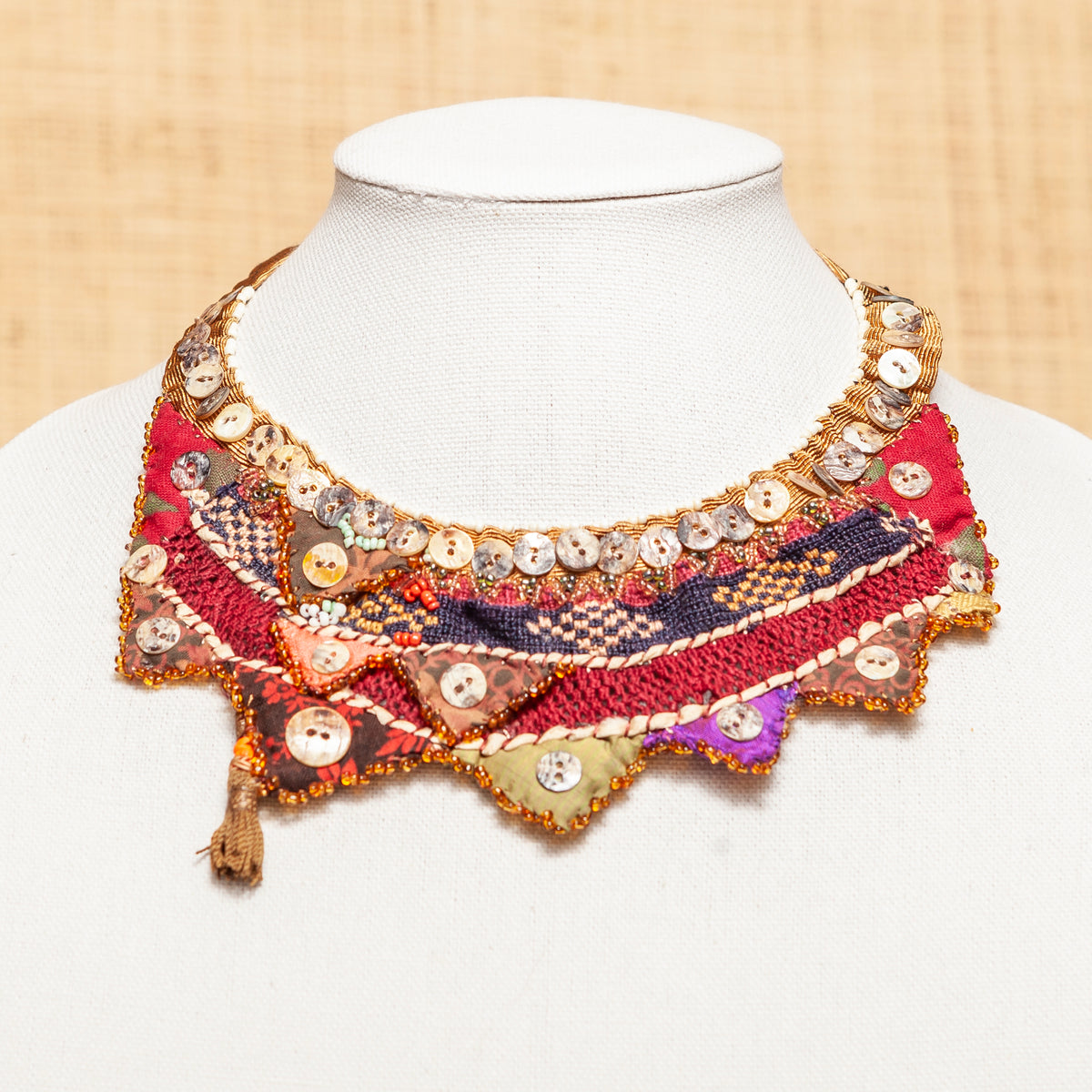 Turkmen Textile Tribal Necklace