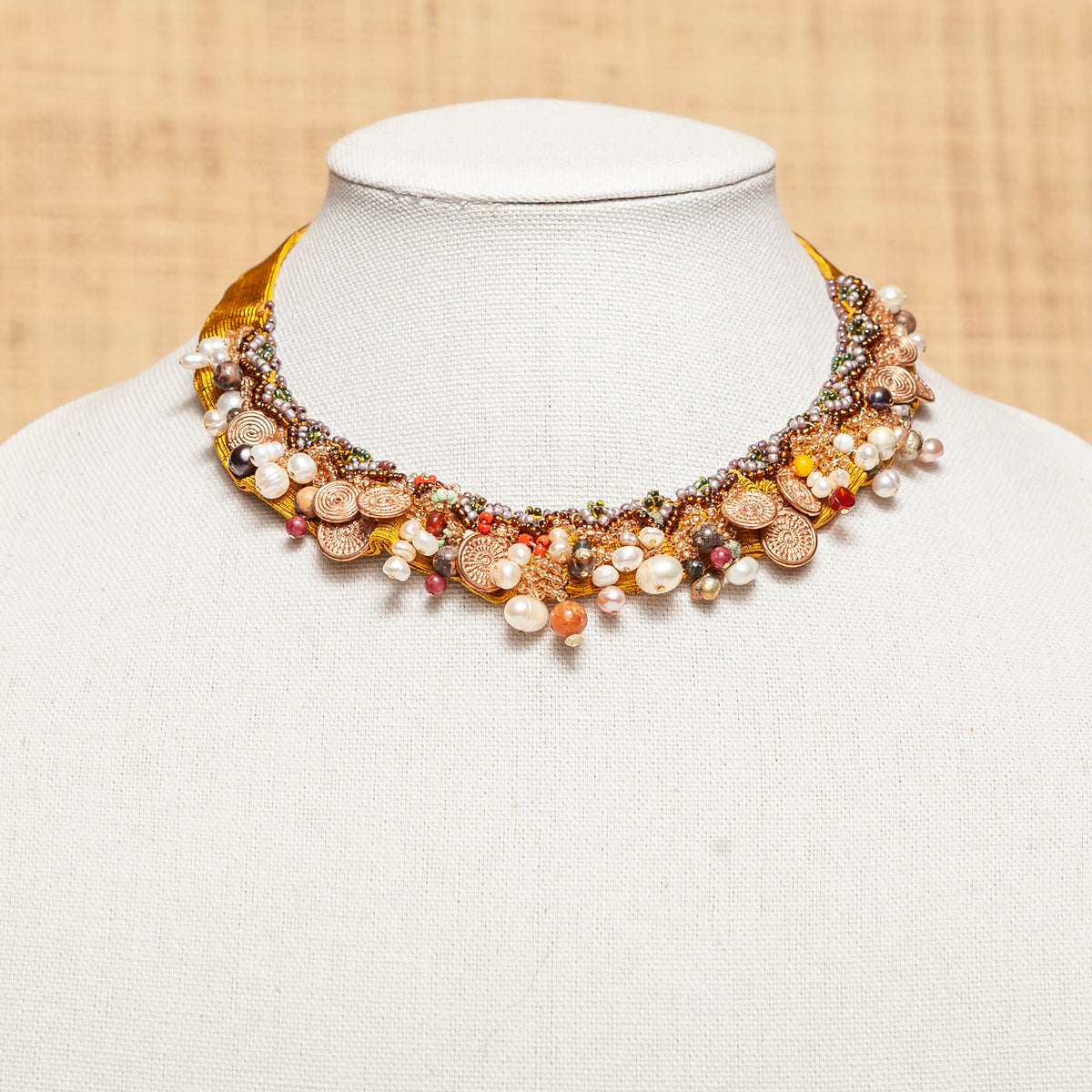 Narrow in Golden Yellow Tribal Necklace
