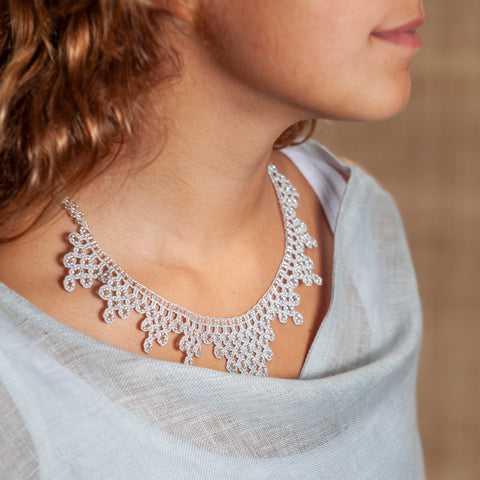 Inverted Triangles Crochet Necklace